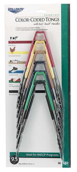 Vollrath Utility Tong, Multi-Colored Set 4780911