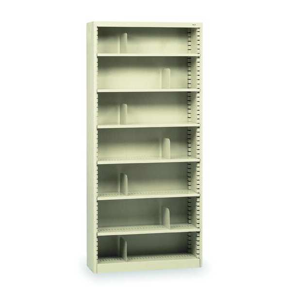 Tennsco 6-Shelf Stationary Bookcase, 84"x38" Champ/Putty B-8400P