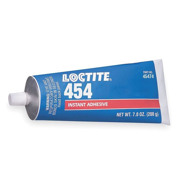 Loctite Instant Adhesive, 454 Series, Clear, 7 oz, Tube 234004