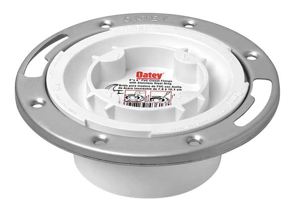 Oatey Toilet Flange, Floor, With Stainless Steel Ring 43553
