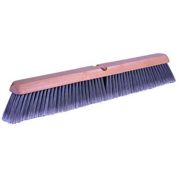 Tough Guy 24 in Sweep Face Broom Head, Soft, Synthetic, Gray 4KNA5