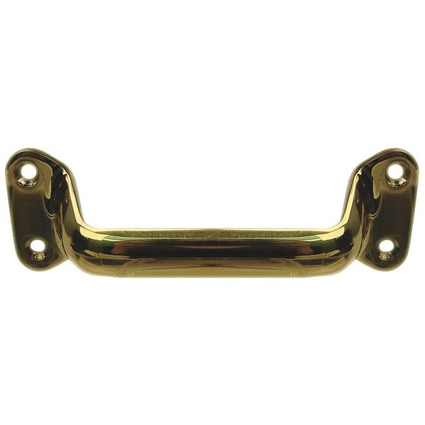 Monroe Pmp Pull Handle, Cast Brass, Polished, Unthr. Through Holes PH-0238