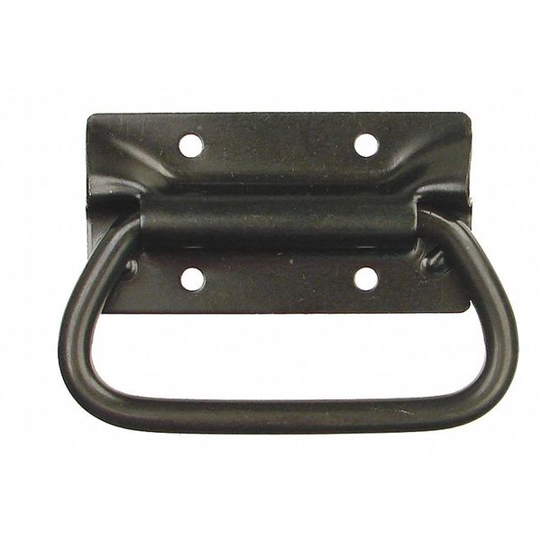 Monroe Pmp Fold Pull Handle, Steel, 1-3/16 In. H, Zinc, Unthr. Holes PH-0286
