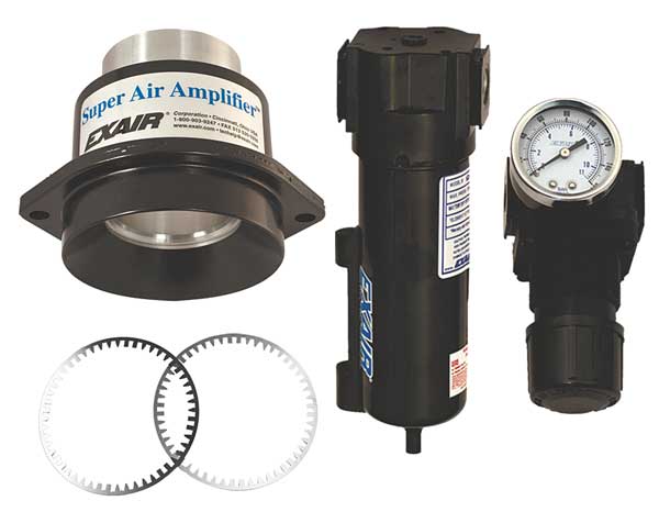 Exair Air Amplifier Kit, 4.91 In Inlet, 29.2 CFM 120224