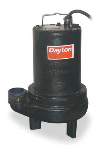 Dayton 1 HP 2" Manual Submersible Sewage Pump 230V 4LE20