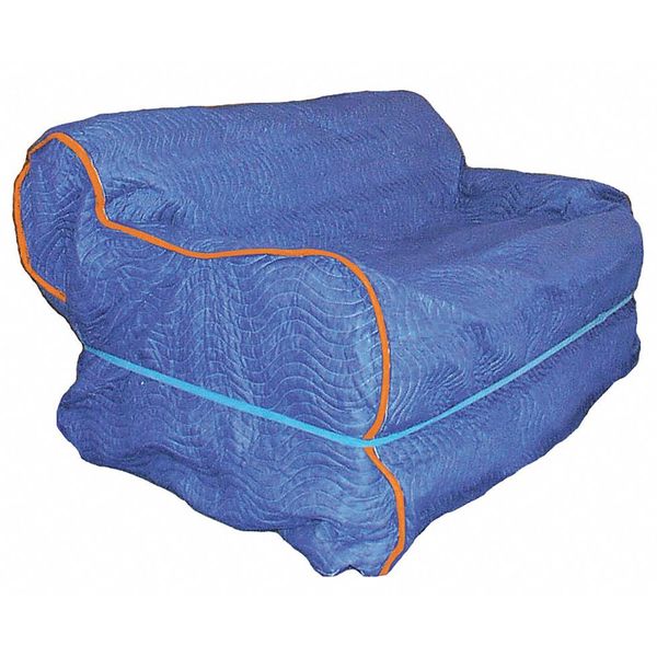 Zoro Select Furniture Cover, 63 In. L x 37 In. W, Blue 4LGK3