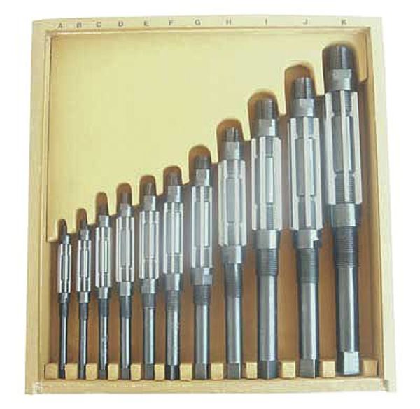 Westward Adjustable Hand Reamer Set, HSS, 11 Pcs 4LGU4