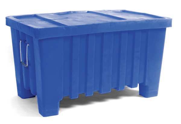Myton Industries Blue Bulk Container, Plastic, 8.7 cu ft Volume Capacity 4LMD1