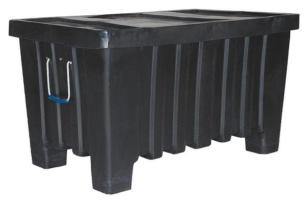Myton Industries Black Bulk Container, Plastic, 8.7 cu ft Volume Capacity 4LMD3