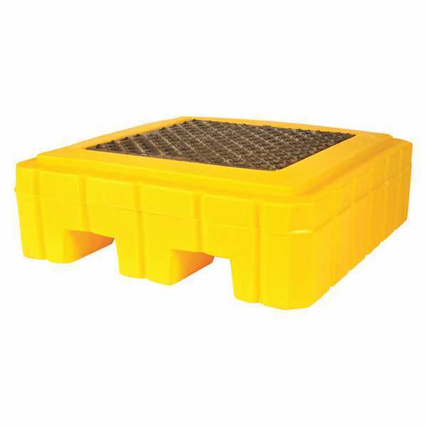 Ultratech Drum Spill Containment Pallet Plus, 62 gal Spill Capacity, 1 Drum, 800 lb., Polyethylene 9606