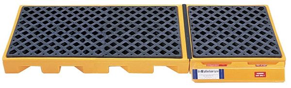 Ultratech Drum Spill Containment Pallet, 99 gal Spill Capacity, 3 Drum, 4500 lb, Polyethylene 2360