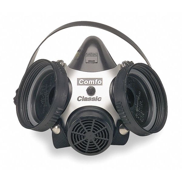 Msa Safety Half Mask Respirator Kit, L, Black 4LR30-4MG03