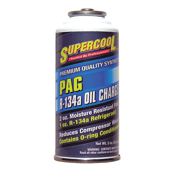 Supercool A/C 134a Charge and PAG Lubricant Can Yellow/Green Tint, 1 PK 16310