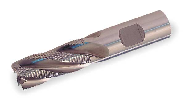 Cleveland 4-Flute Cobalt 8% Fine Square Single Roughing End Mill Cleveland RG6-TA TiAlN 5/8x5/8x1-5/8x3-3/4 C31044