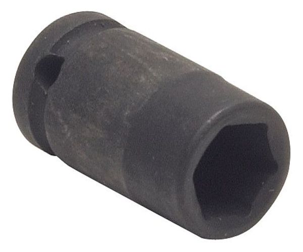 Westward 1/4 in Drive Impact Socket 1/4 in Size, Standard Socket, Black Oxide 4LYN1