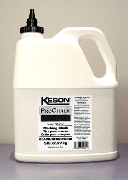 Keson 105BLACK Marking Chalk Refill, Black, 5 lb