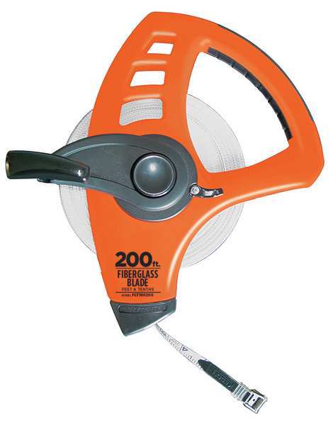 Keson 200 ft Engineer's Tape Measure, 1/2 in Blade FLT1810200