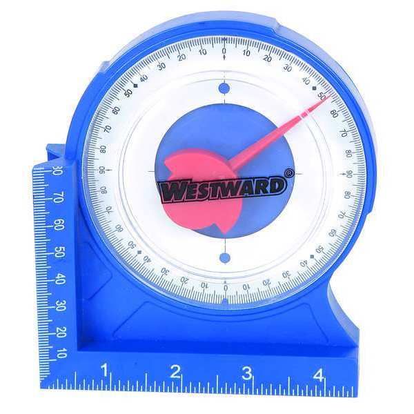 Westward Protractor/Angle Finder, 4 5/8In, Magnetic 4MRW3