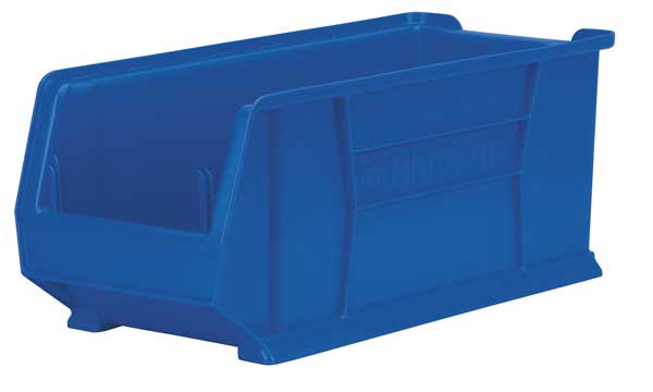 Akro-Mils 200 lb Storage Bin, Plastic, 11 in W, 7 in H, 23 7/8 in L, Blue 30286BLUE