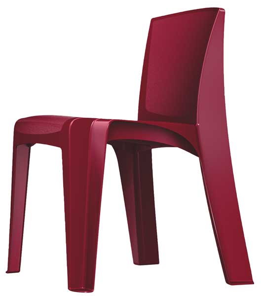 Cortech Stacking Chair, RazorBack Series, Polypropylene Plum 86484-P