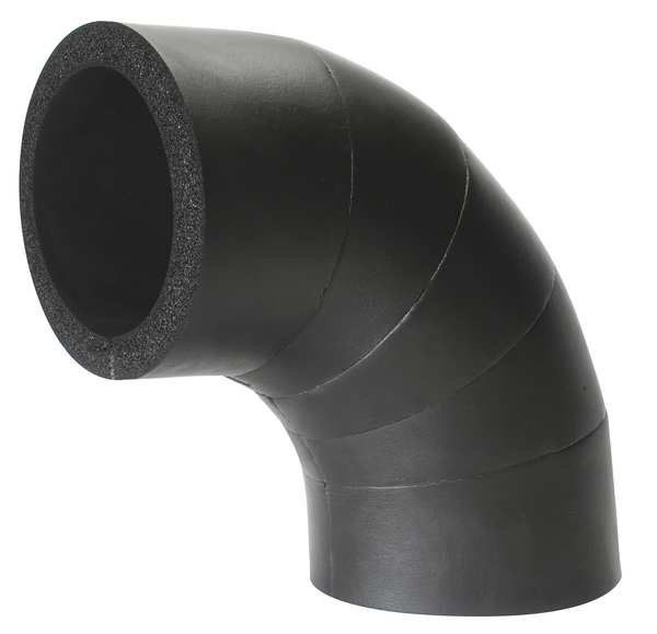 K-Flex Usa 4-1/8" x 1-27/64" Elastomeric Elbow Pipe Fitting Insulation, 3/4" Wall 801-LRE-068418