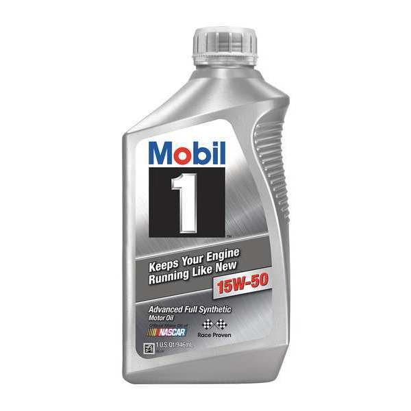 Mobil Engine Oil, 15W-50, Synthetic, Mobil 1, 1 Qt. 122377