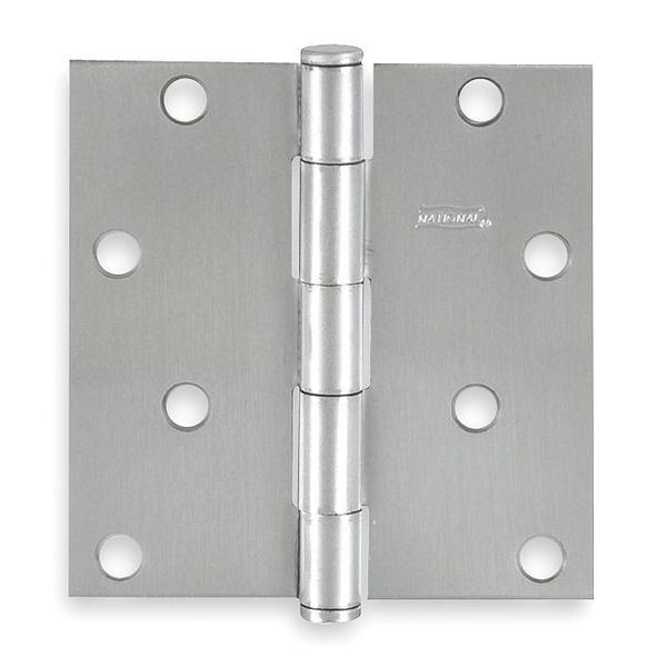 Zoro Select 4 1/2 in W x 5 in H Dull Chrome Door and Butt Hinge 3HWA5