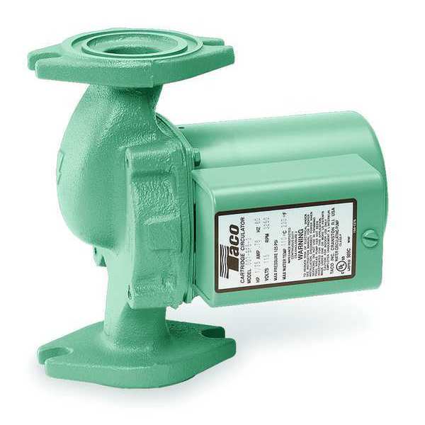 Taco Hydronic Circulating Pump, 1/25 hp, 115V, 1 Phase, Flange Connection 008-F6