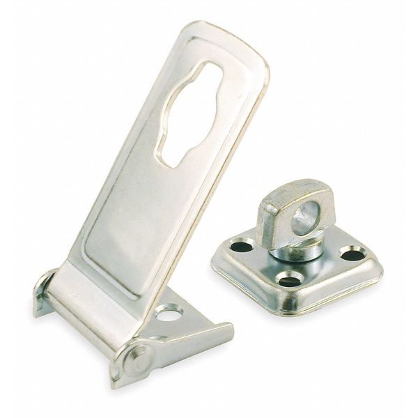 Zoro Select Latching Safety Hasp, Steel, 3-1/2 In. L 4PE44