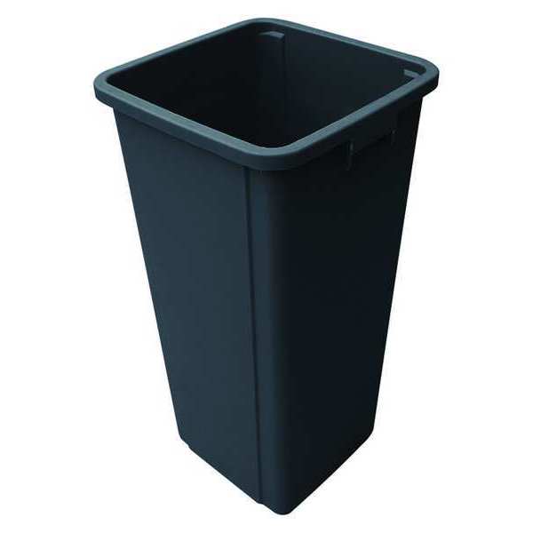 Zoro Select 25 gal Square Rigid Liner, Gray, 12 1/4 in Dia, Polyethylene 4PGH7