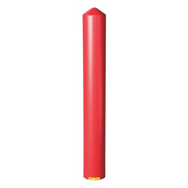 Zoro Select Post Sleeve, 6 In Dia., 56 In H, Red 1736R