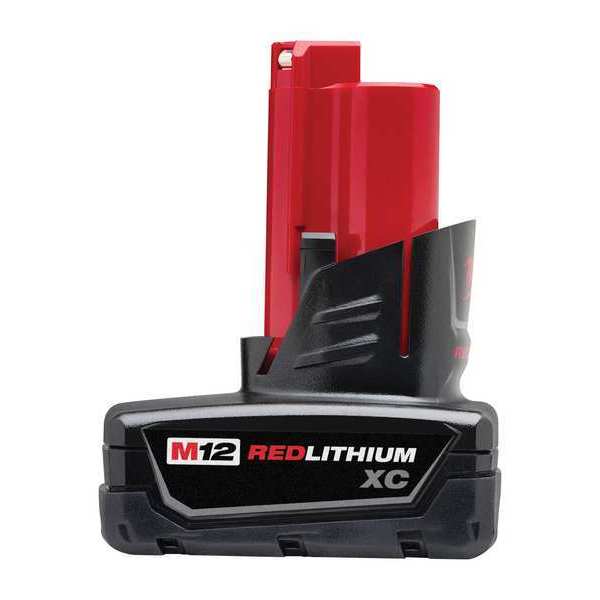 Milwaukee Tool M12 REDLITHIUM XC Battery, 12V, 3.0Ah, Extended Capacity (XC), Lithium-Ion 48-11-2402