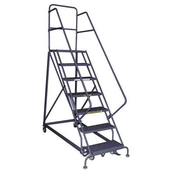 Tri-Arc 96 in H Steel Rolling Ladder, 6 Steps, 600 lb Load Capacity KDHS106242