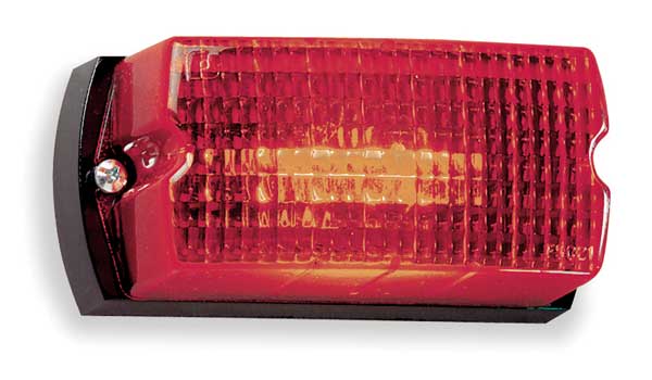 Federal Signal Low Profile Warning Light, Strobe, Red LP1-120R