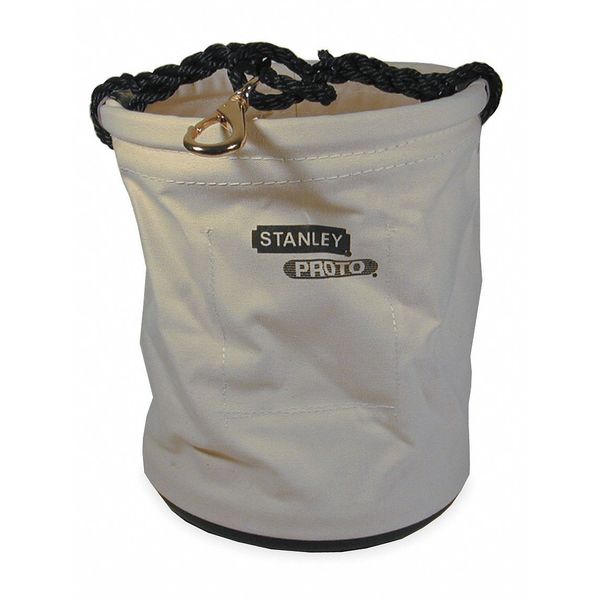 Proto Bucket Bag, Utility Bucket Bag 12" Dia., White/Black, #4 Canvas, 1 Pockets J95336