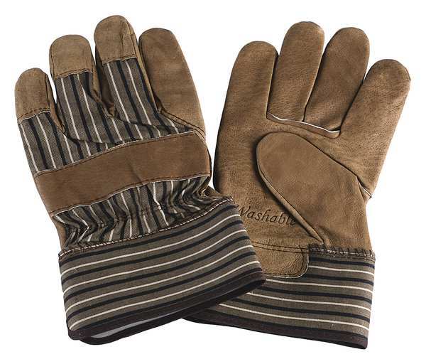 Condor Leather Palm Gloves, Pig Grain, Tan, L, PR 4TJZ1