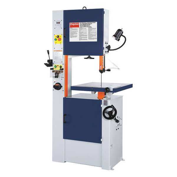 Dayton Band Saw, 10-3/4" x 8" Rectangle, 10-3/4" Round, 10.75 in Square, 115/230V AC V, 1.5 hp HP 4TK02