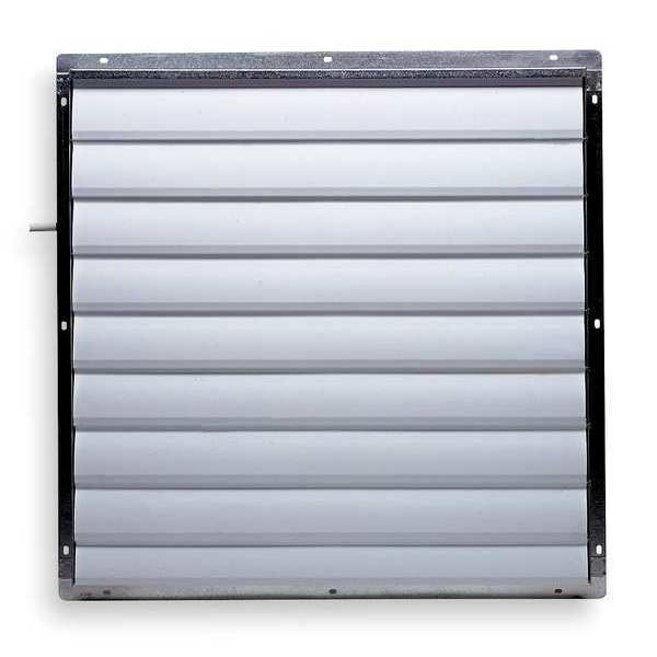 Dayton 36 in Agricultural Wall Exhaust Shutter / PVC Shutter, White PVC 4GY98