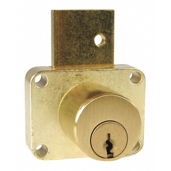 Compx National Deadbolt Drawer Lock, Brass C8179-107-4