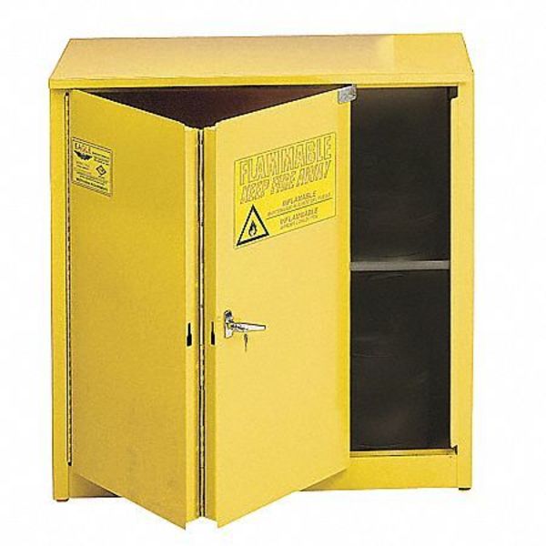 Eagle Mfg Flammable Safety Cabinet, 30 Gal., Yellow 1930X