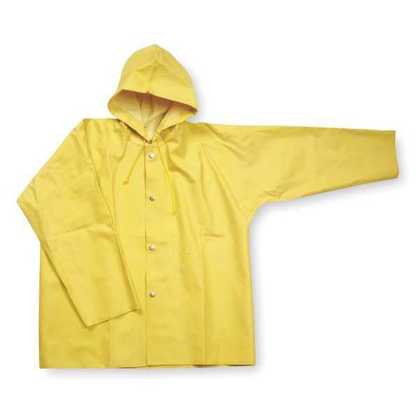 Condor Rain Jacket with Hood, Yellow, M 4T233 | Zoro