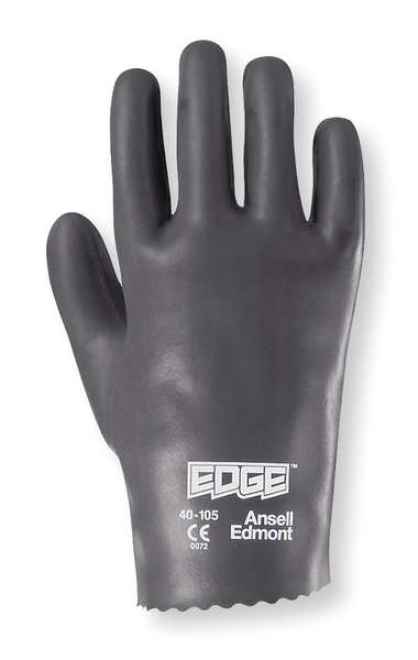 Edge Nitrile Coated Gloves, Full Coverage, Gray, L, PR 40-105