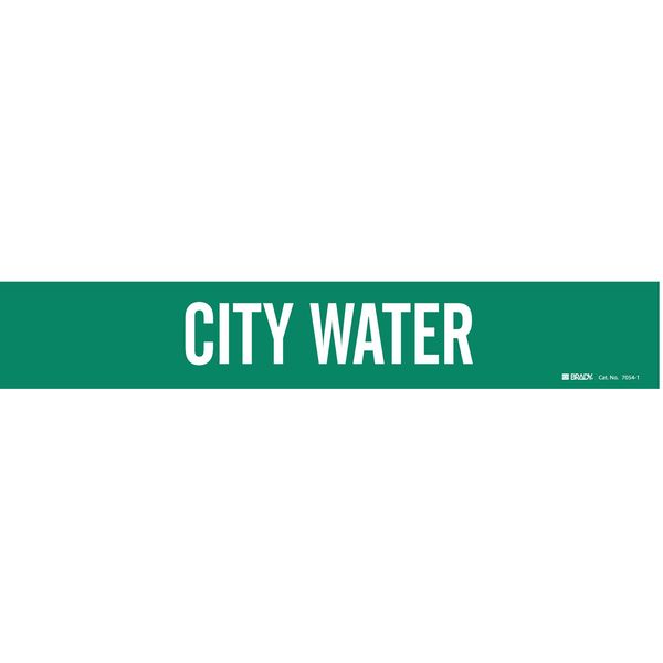 Brady Pipe Markr, City Water, Gn, 2-1/2to7-7/8 In, 7054-1 7054-1