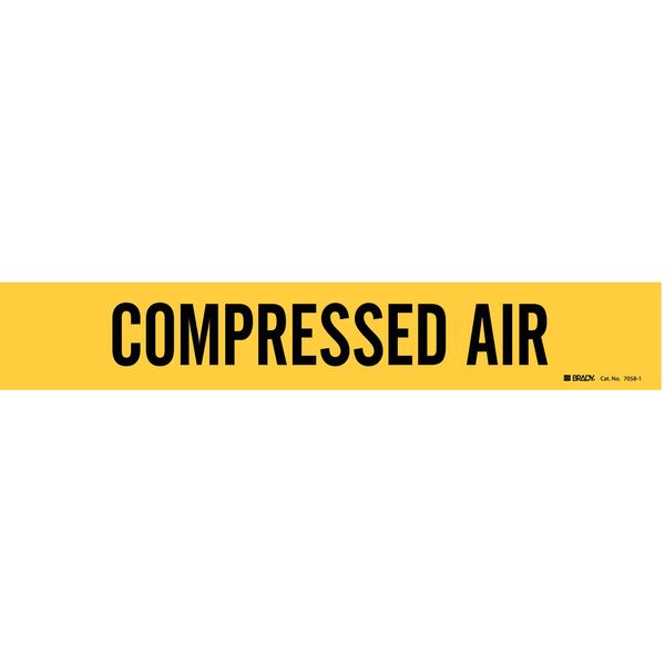 Brady Pipe Mrkr, Compressed Air, 2-1/2to7-7/8 In, 7058-1 7058-1