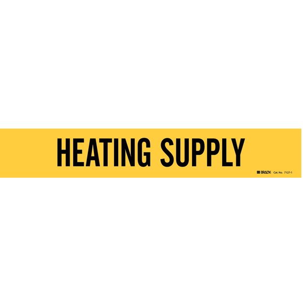 Brady Pipe Mrkr, Heating Supply, 2-1/2to7-7/8 In, 7127-1 7127-1