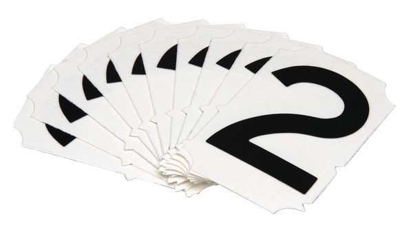 Brady Carded Numbers and Letters, 2, PK10 5050-2