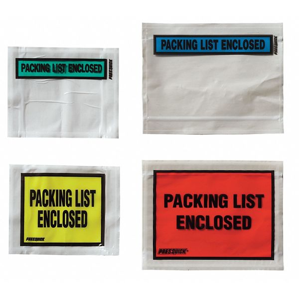 Zoro Select Packing List Envelope, 4-1/2 In, PK1000 4UDP2