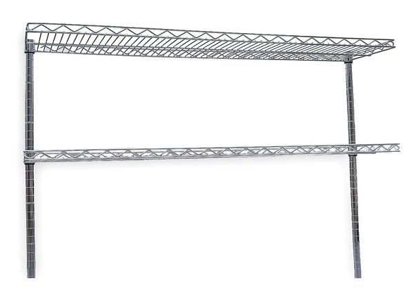 Zoro Select Cantilever Shelf, W 48 In, D 12 In, SS 4UEN7