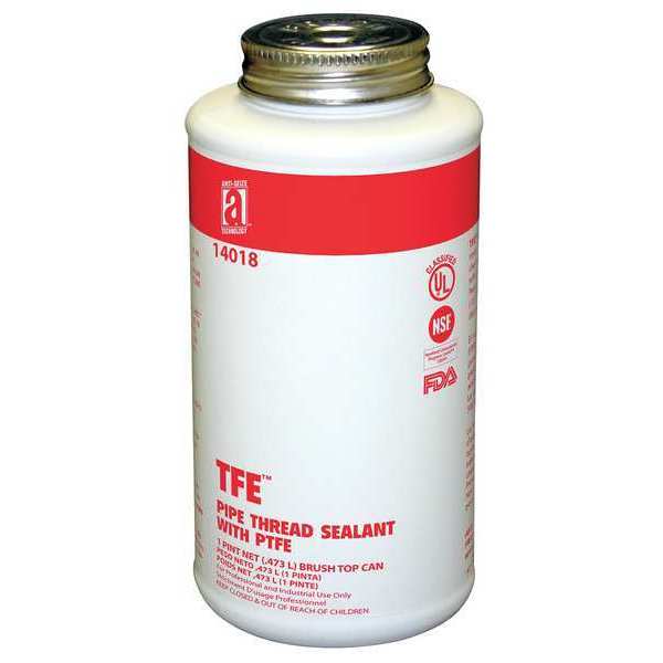 Anti-Seize Technology Pipe Thread Sealant 19.2 fl oz, Brush-Top Can, TFE, Off-White, Paste 14018