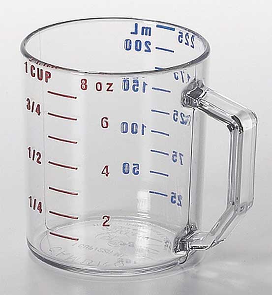 Cambro 1 Quart Liquid Measuring Cup 12 Pack - Clear, 12 pk